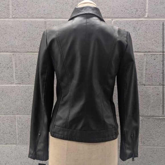 dark green leather jacket - Picture 2 of 3